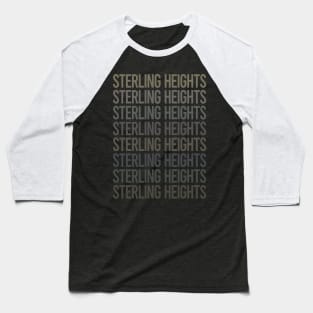 Gray Text Art Sterling Heights Baseball T-Shirt
